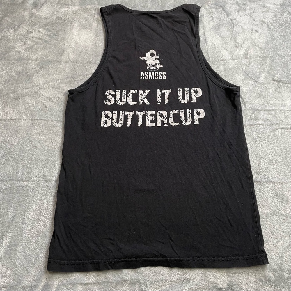 Grunt Style Muscle Tank Top Mens Small Black Suck It Up Buttercup